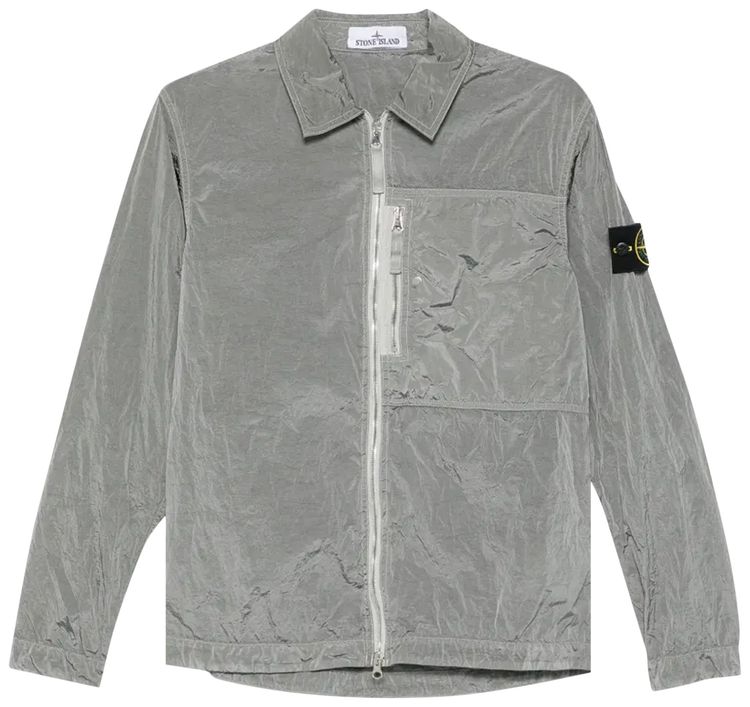 Stone Island Basic Shirt Coat Pearl Grey
