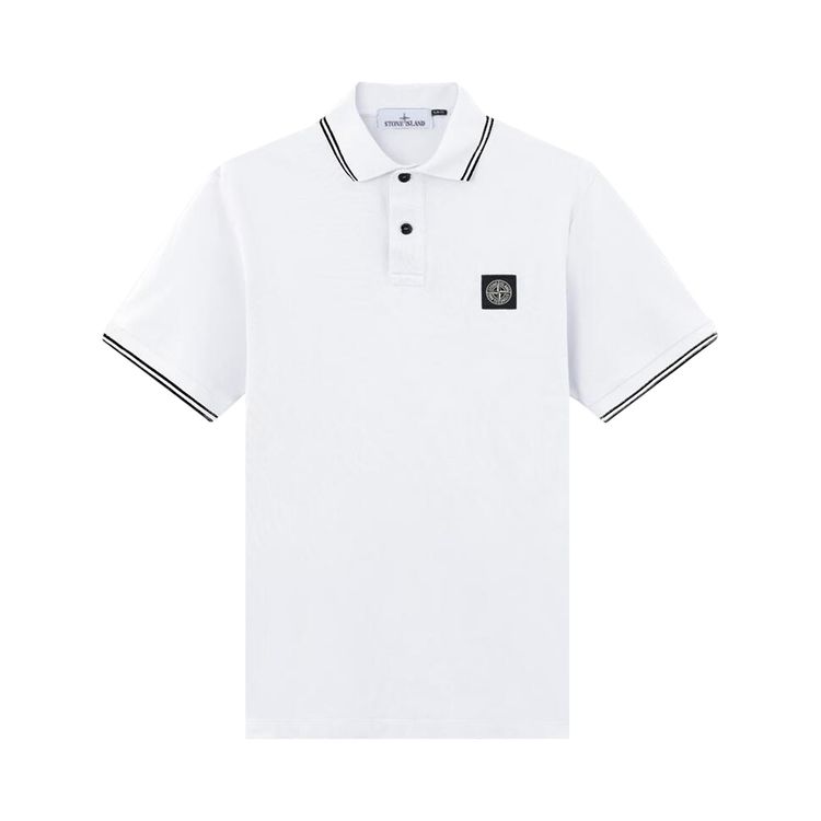 Stone Island Short Sleeve Polo Shirt White