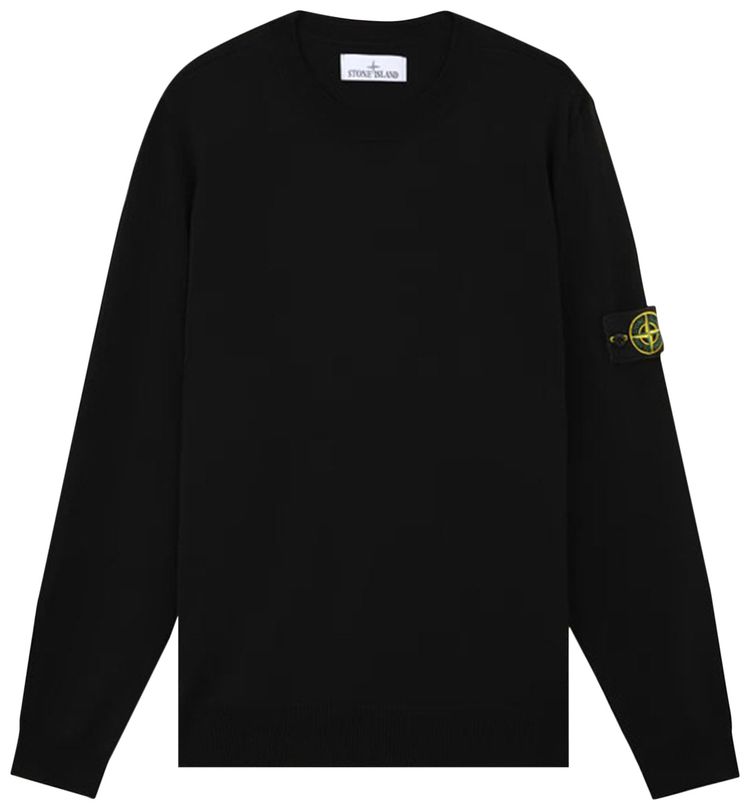 Stone Island Basic Crew Neck Sweatshirt Black