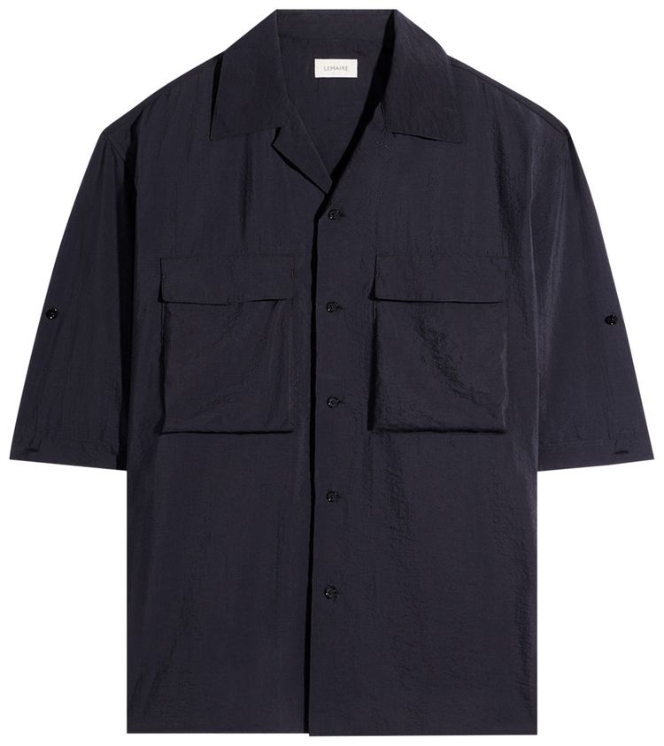 Lemaire Short Sleeve Utility Shirt Squid Ink