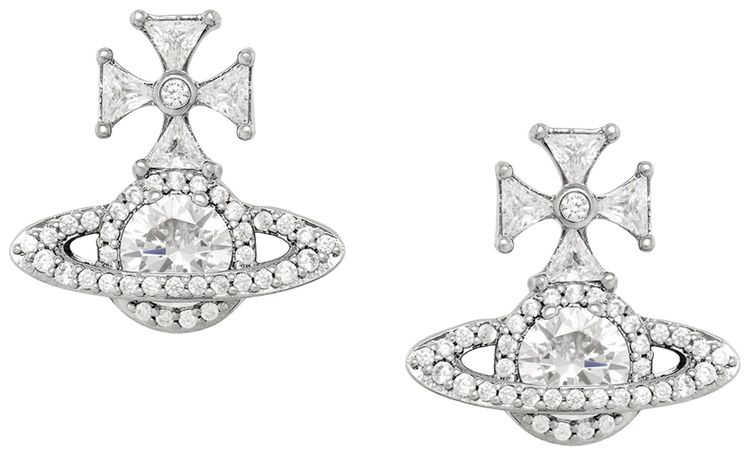 Vivienne Westwood Mila Earrings PlatinumWhite