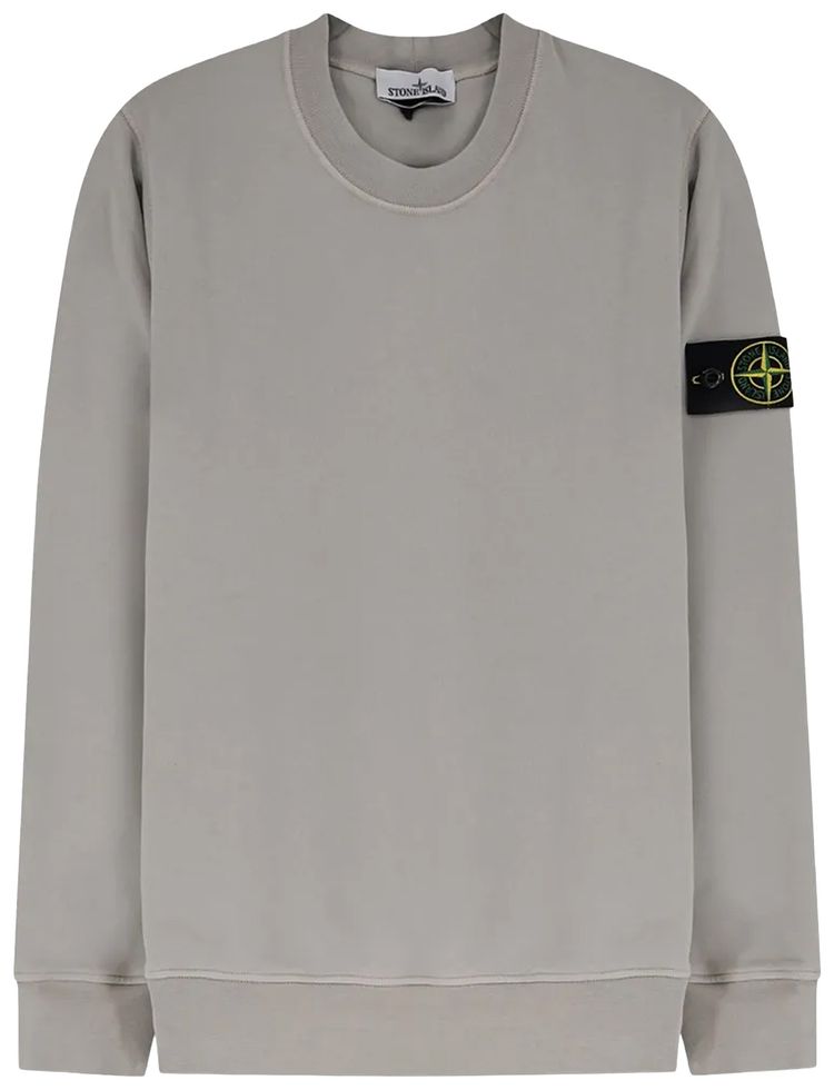 Stone Island Basic Crew Neck Sweatshirt Pearl Grey