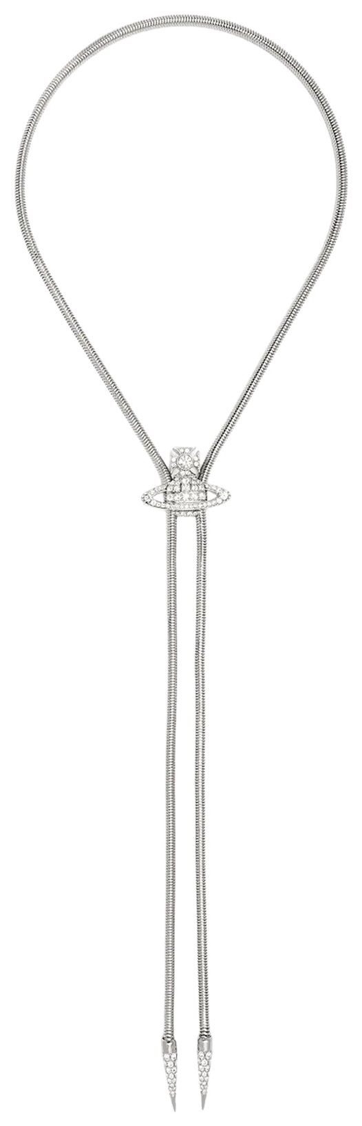 Vivienne Westwood Bolo Tie PlatinumWhite Crystal