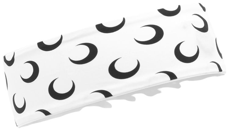 Marine Serre Moon Printed Athleisure Headband Optical White