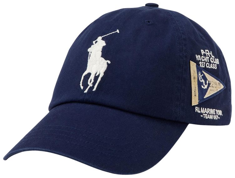 Polo Ralph Lauren Cotton Twill Sport Cap W Embroidered Big Polo Pony Newport Navy