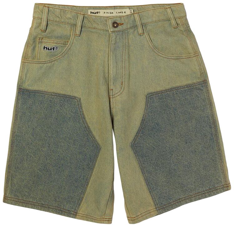 HUF Kinda Loose Double Knee Short Light Indigo