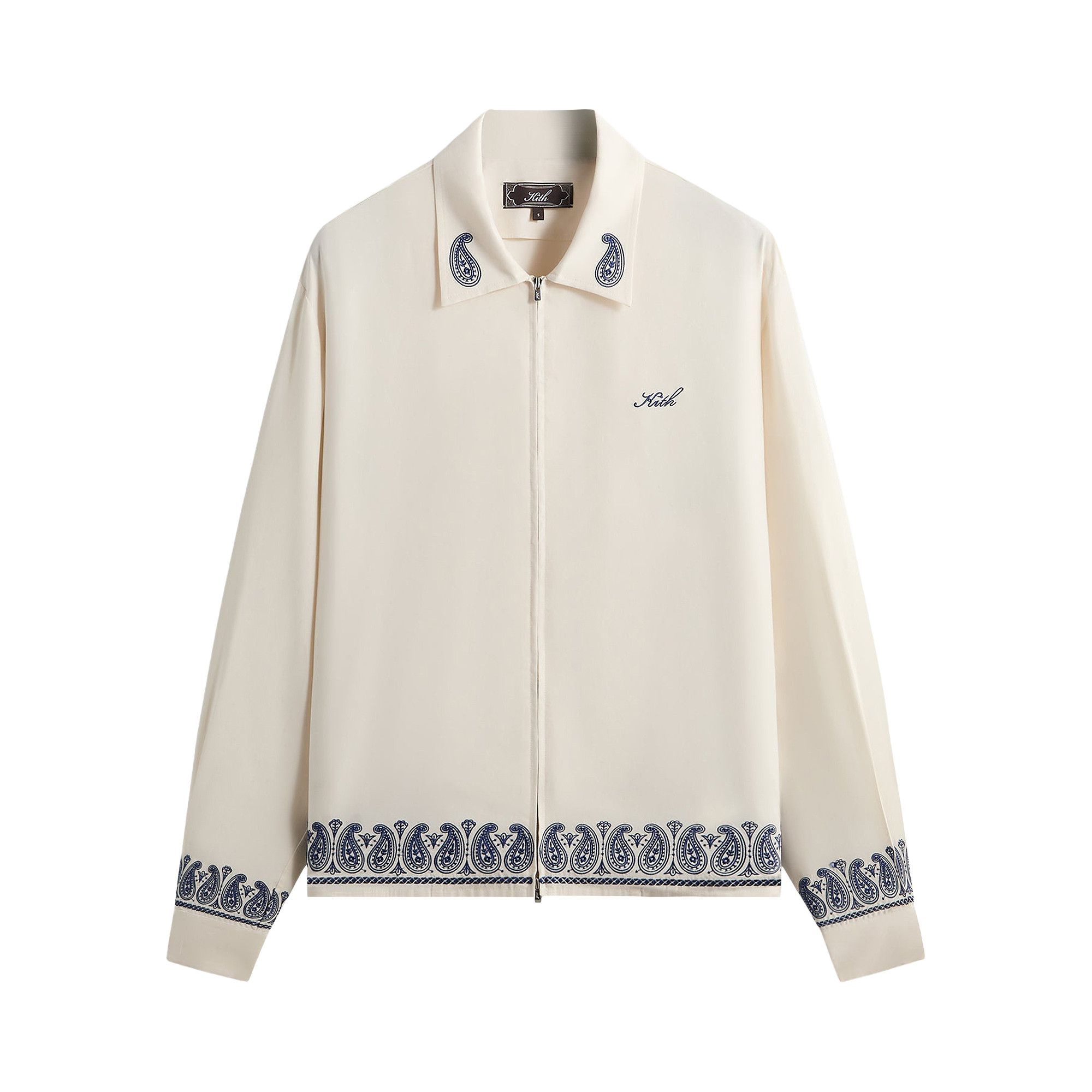 Buy Kith Cupro Linen Zip Front Sanford Shirt 'Silk' - KHM034787