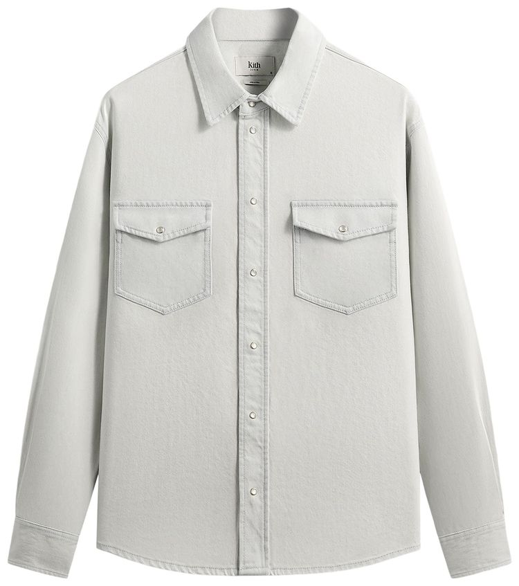 Kith Midweight Denim Long Sleeve Warwick Shirt Eden Wash