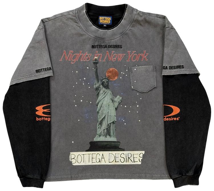 Bottega Desires Nights In NY Layered Long Sleeve Black