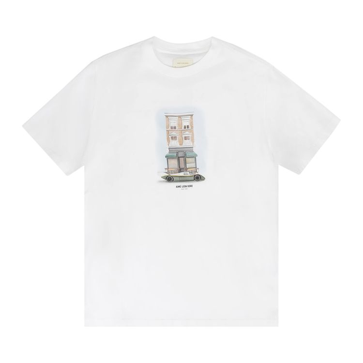 Aime Leon Dore Porsche On Mulberry T Shirt White