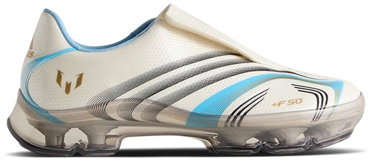 Kith x Messi x adidas F50 Inframe Off White Clear Blue Gold With Trading Card