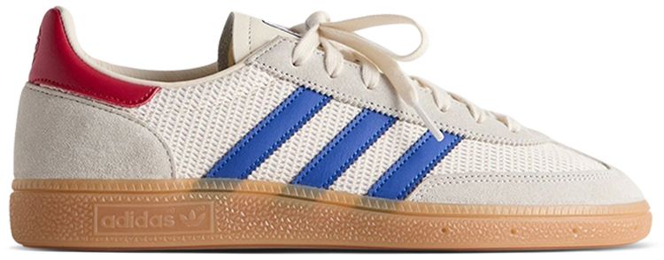Kith x Messi x adidas Football Handball Spezial White Collegiate Royal Gold With Trading Card
