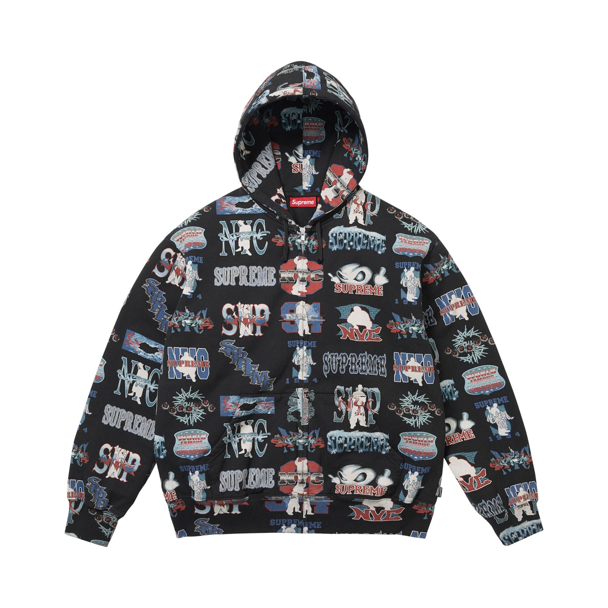 Buy Supreme Flash Zip Up Hooded Sweatshirt 'Black' - SS26SW101