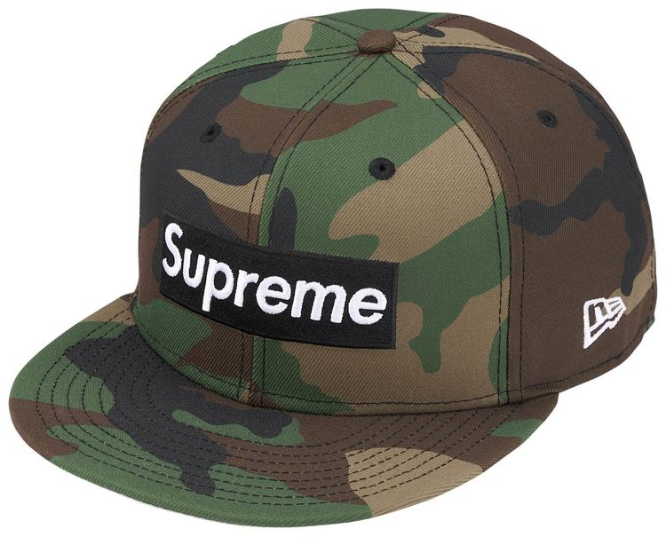 Supreme Rings Box Logo New Era Woodland Camo
