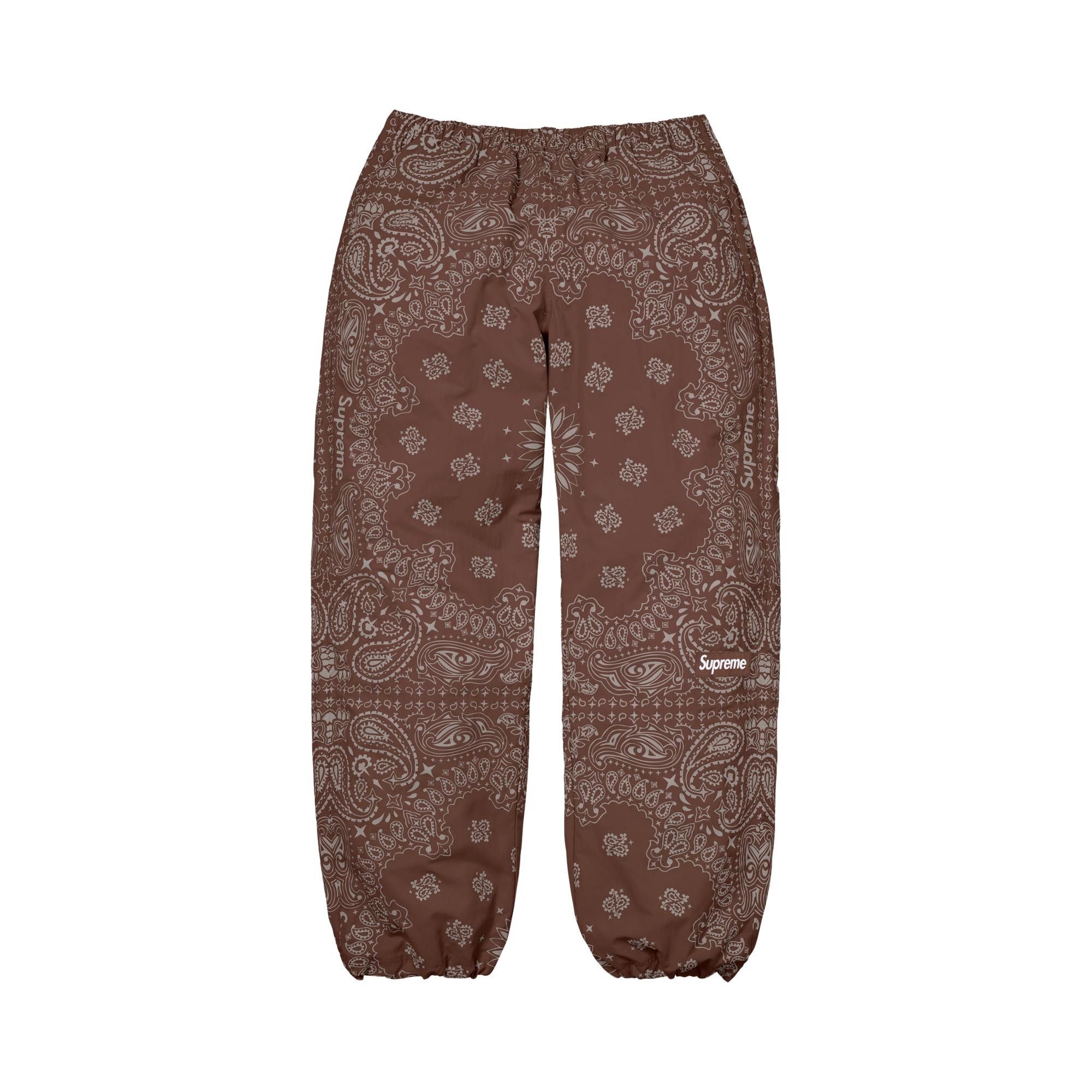 Buy Supreme Reflective Bandana Track Pant 'Brown' - SS26P70 BROWN