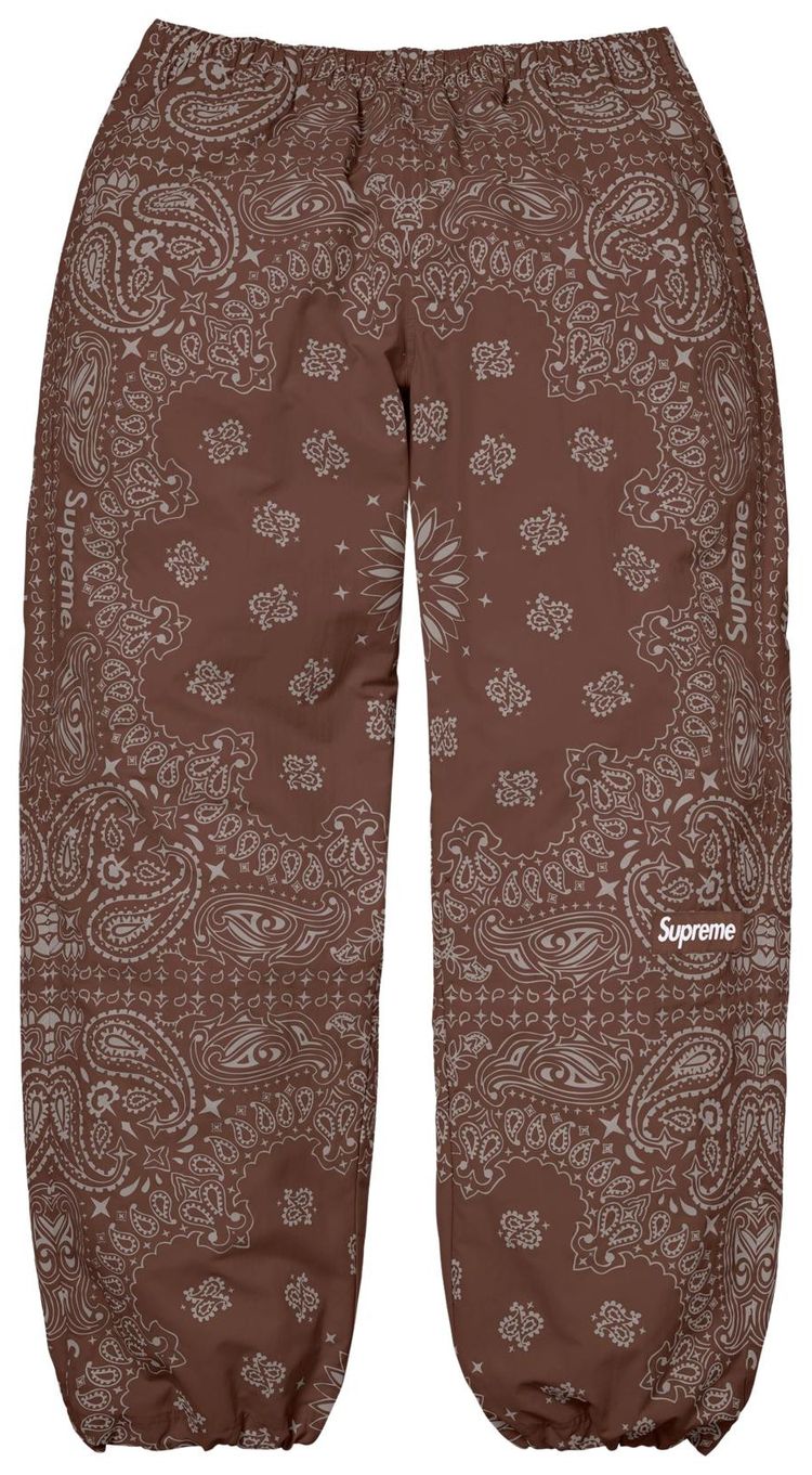 Supreme Reflective Bandana Track Pant Brown