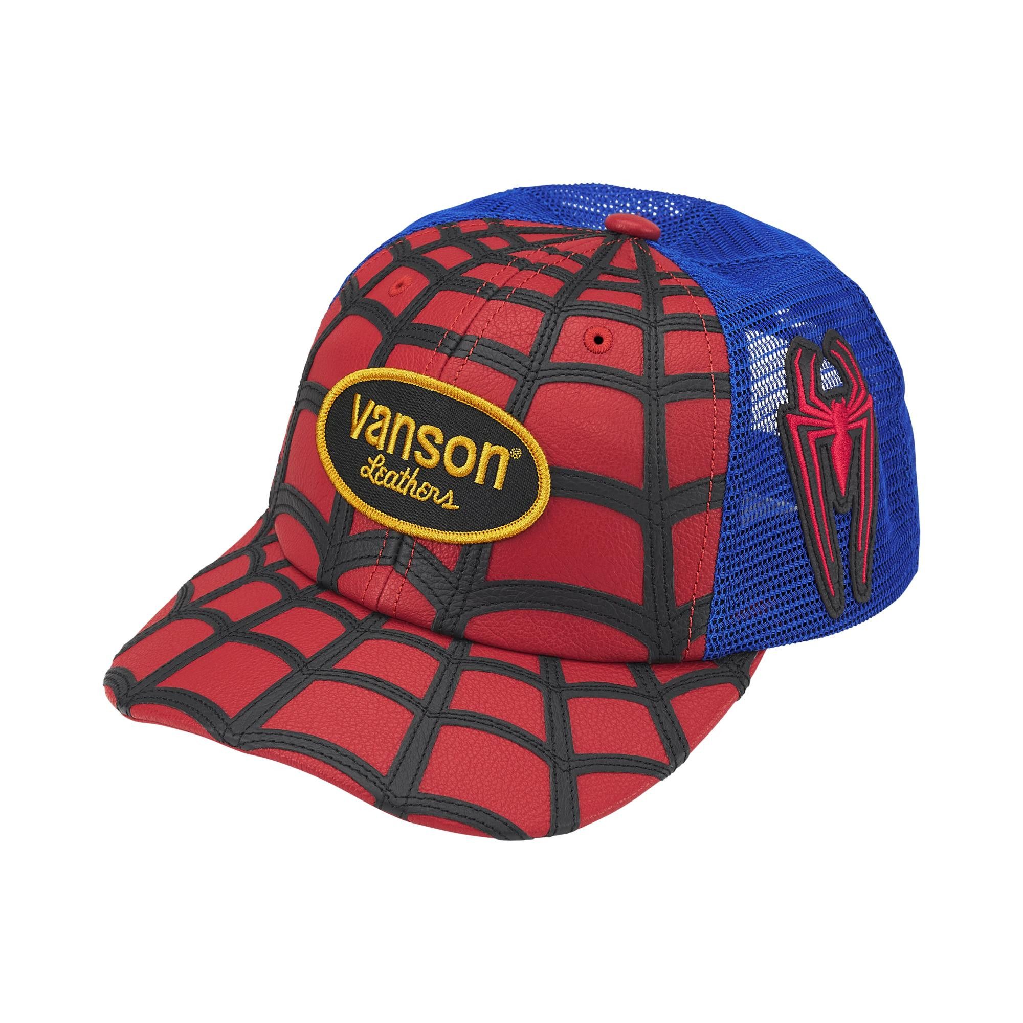 Buy Supreme x Vanson Leathers Spider-Man Mesh Back 6-Panel 'Red