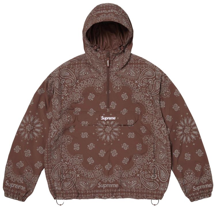 Supreme Reflective Bandana Anorak Brown