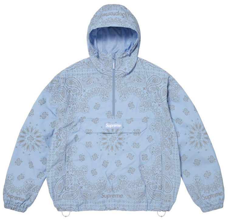 Supreme Reflective Bandana Anorak Light Blue