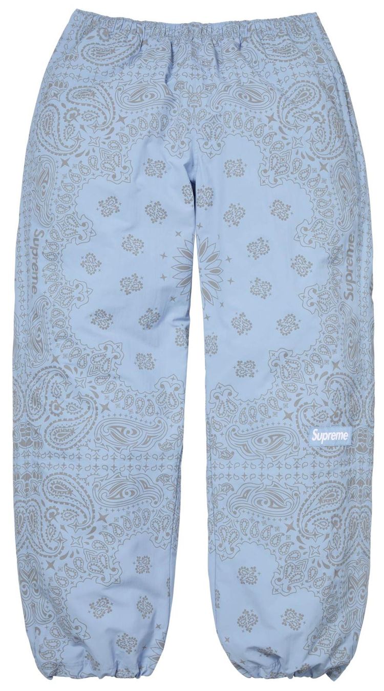 Supreme Reflective Bandana Track Pant Light Blue