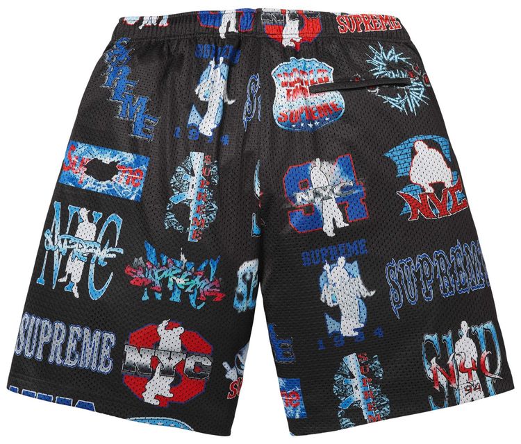 Supreme Flash Mesh Short Black
