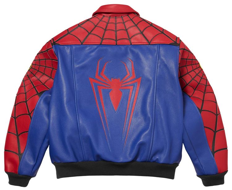 Supreme x Vanson Leathers Spider Man Jacket Red
