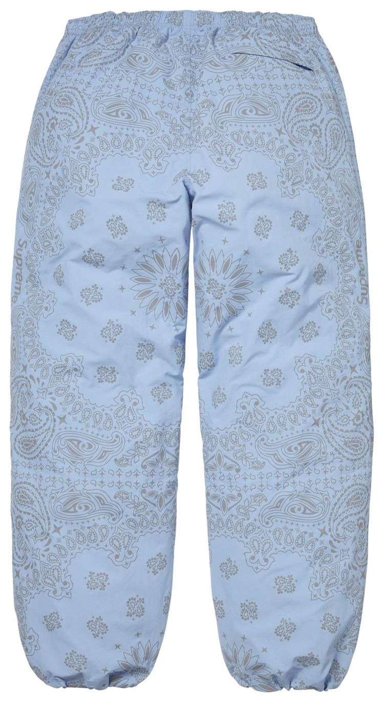Supreme Reflective Bandana Track Pant Light Blue