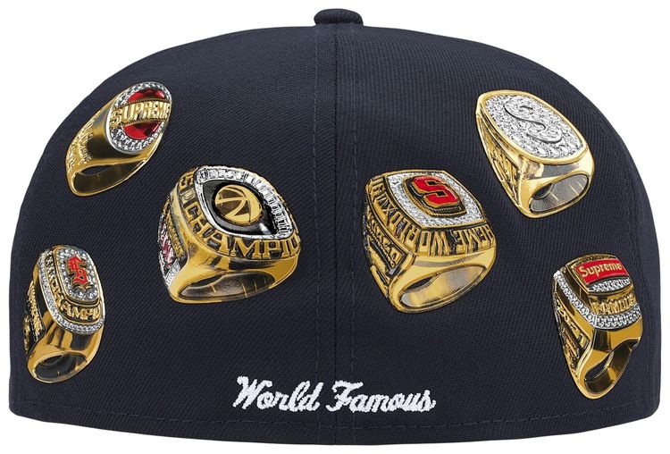Supreme Rings Box Logo New Era Navy