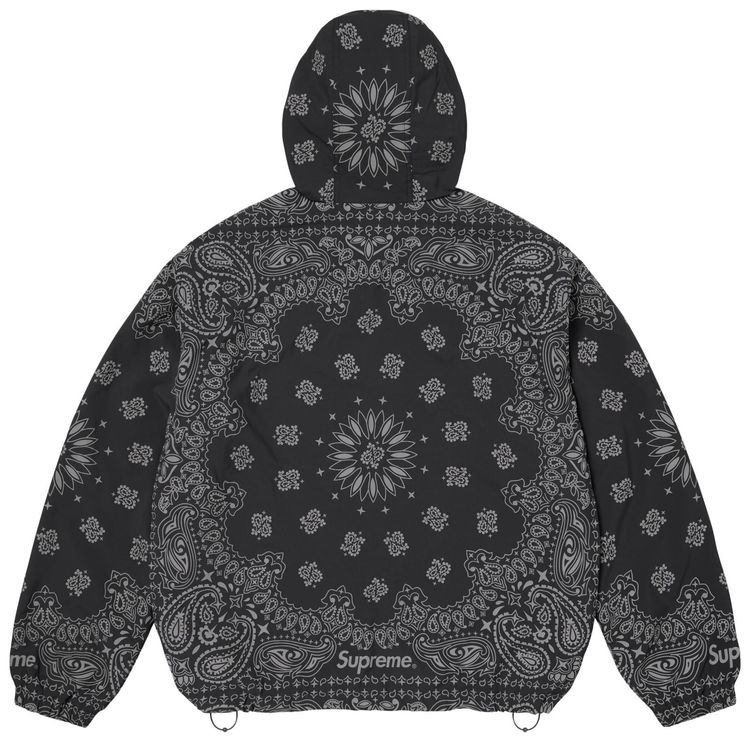 Supreme Reflective Bandana Anorak Black