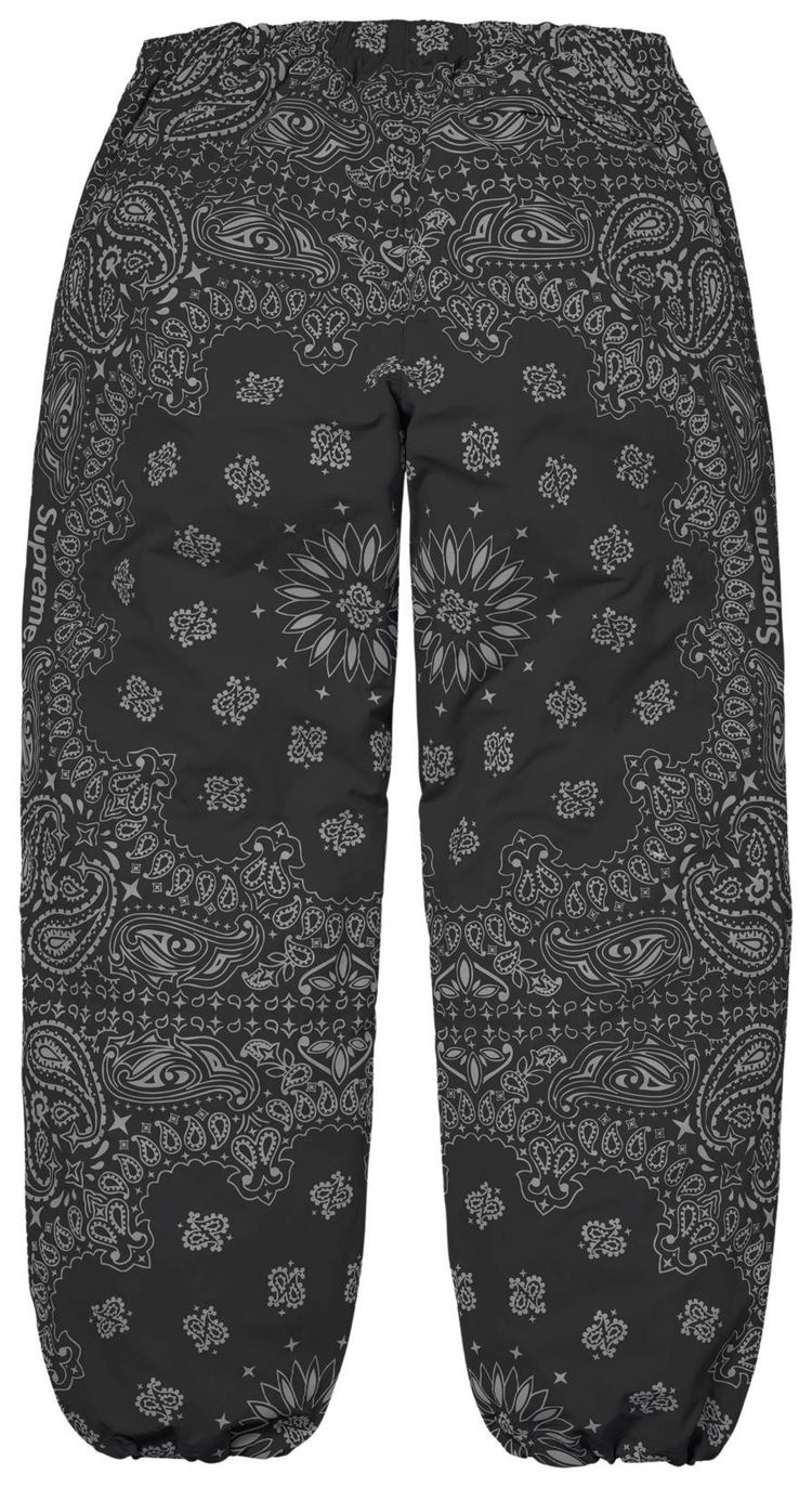 Supreme Reflective Bandana Track Pant Black