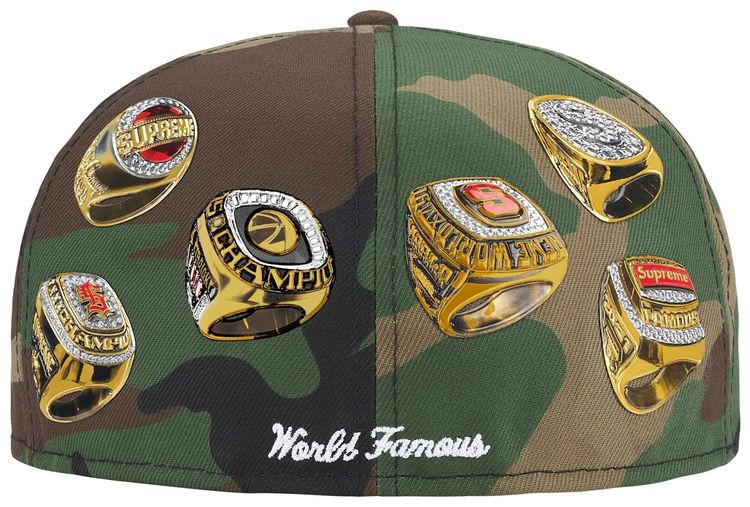 Supreme Rings Box Logo New Era Woodland Camo