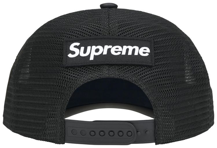 Supreme x Vanson Leathers Spider Man Mesh Back 6 Panel Black