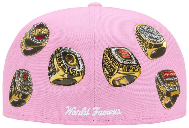 Supreme Rings Box Logo New Era Pink