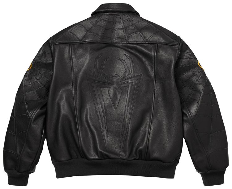 Supreme x Vanson Leathers Spider Man Jacket Black
