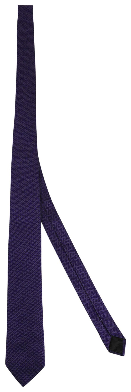 Givenchy 4G Pattern Silk Tie Purple Tonal