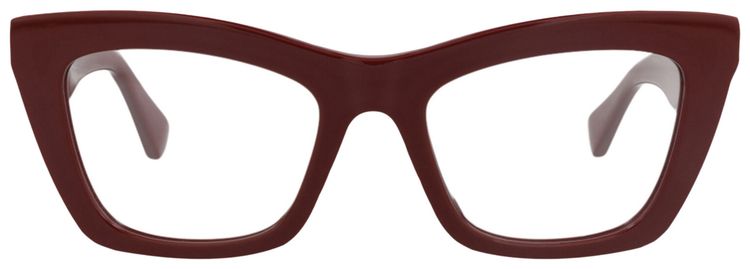 Bottega Veneta Cat Eye Frame Recycled Acetate Optical Frames BurgundyTransparent