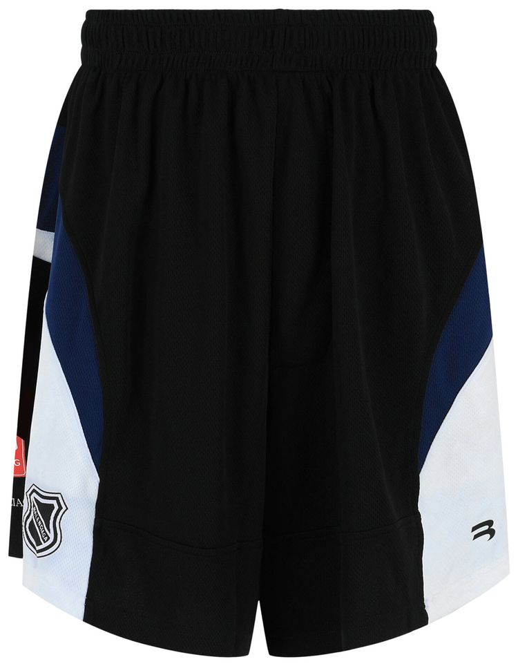 Balenciaga Mesh Logo Hockey Shorts Black InkWhite