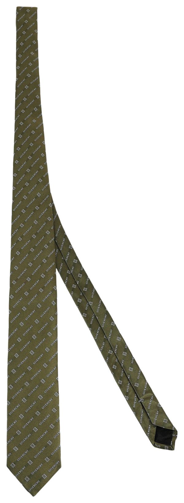 Givenchy Diagonal 4G Silk Tie Almond GreenNatural