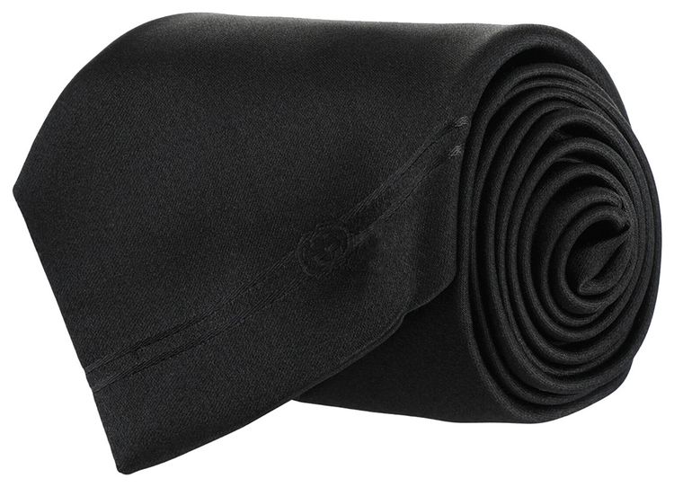Gucci Adeline Interlocking G Silk Jacquard Tie Black