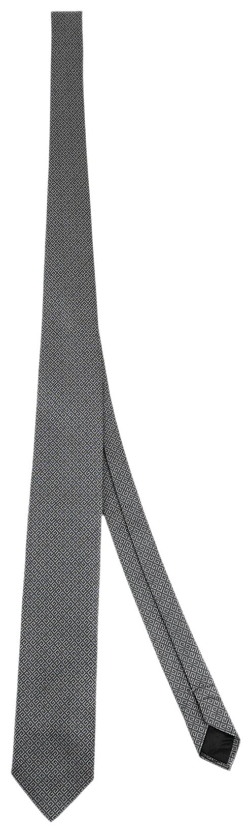Givenchy 4G Pattern Silk Tie Medium GreyElephant Grey