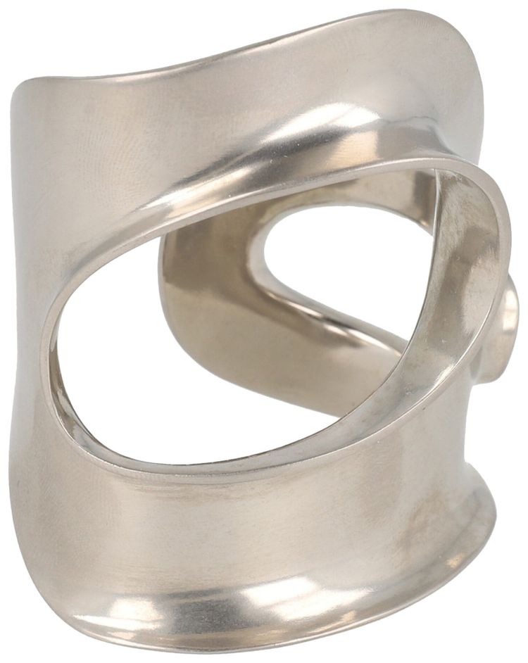 Ferragamo Medium Sculptural Cutout Cuff Silver