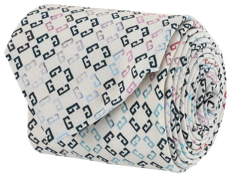 Givenchy 4G Monogram Silk Tie Beige
