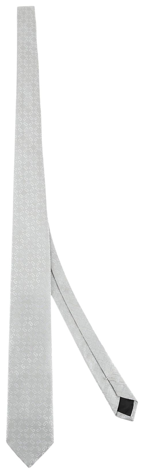 Givenchy 4G Monogram Silk Tie Elephant Grey