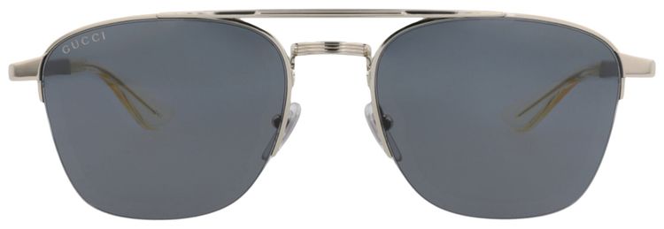 Gucci Aviator Style Metal Sunglasses SilverGrey
