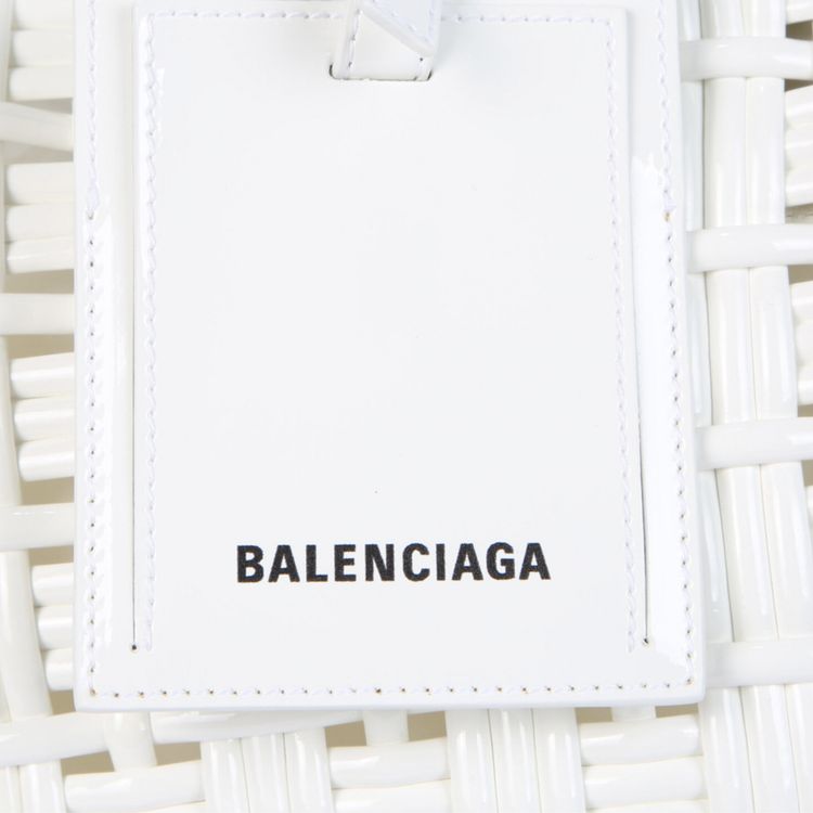 Balenciaga Bistro S Basket Top Handle Bag Optic White