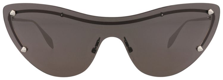 Alexander McQueen Cat Eye Frame Metal Sunglasses SilverGrey