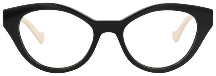 Gucci Cat Eye Frame Acetate Optical Frames BlackWhiteTransparent