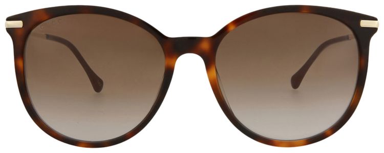 Gucci Cat Eye Frame Acetate Sunglasses HavanaGoldRed