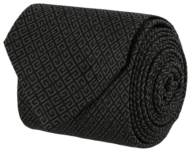 Givenchy 4G Pattern Silk Tie Tonal Black