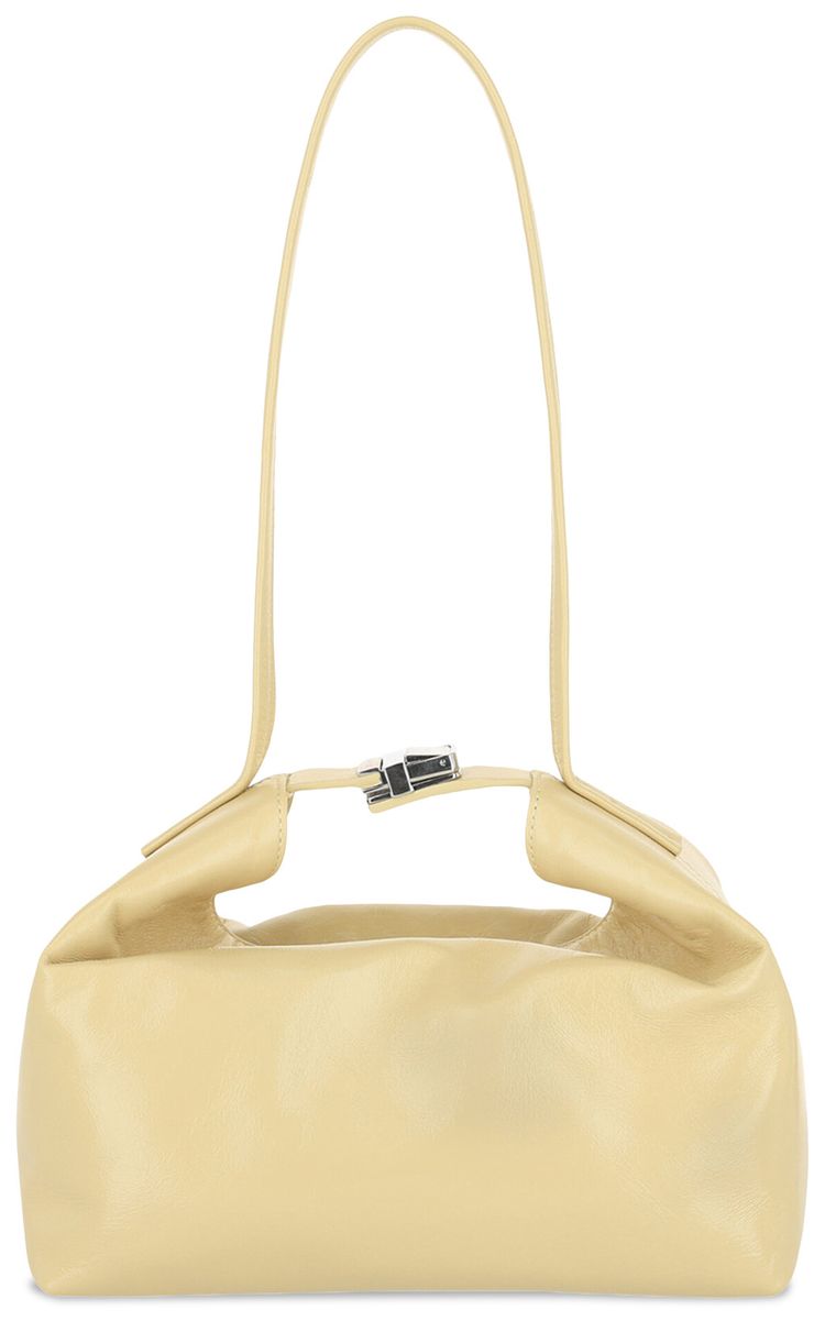 BY FAR Bea Creased Shoulder Bag Tapioca